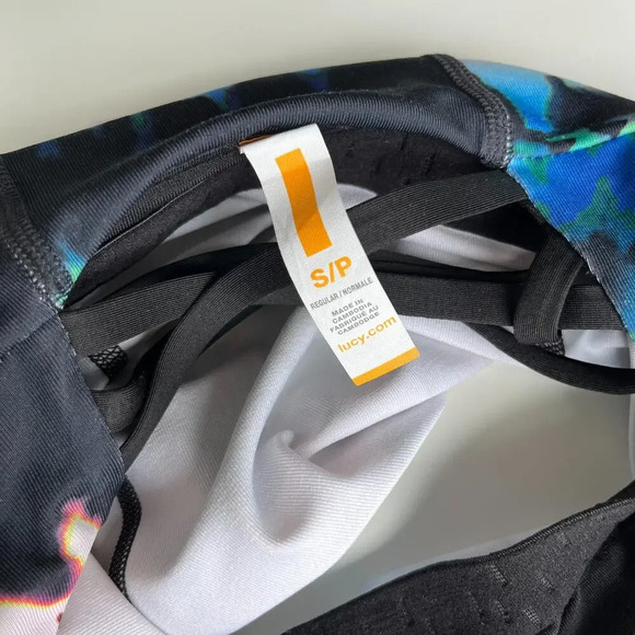 Lucy Let it Be Strappy Tie Dye Tank Top Small Athletic Yoga Running Training - Picture 14 of 16